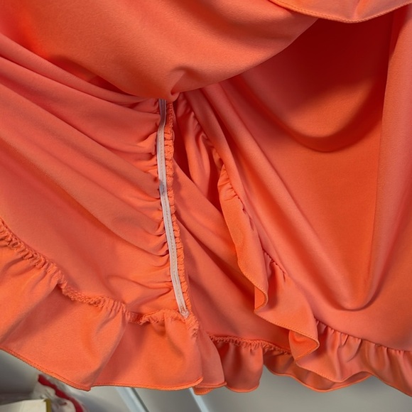 LIKE NEW Coral Cut Out Dress - Picture 3 of 5